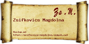 Zsifkovics Magdolna névjegykártya